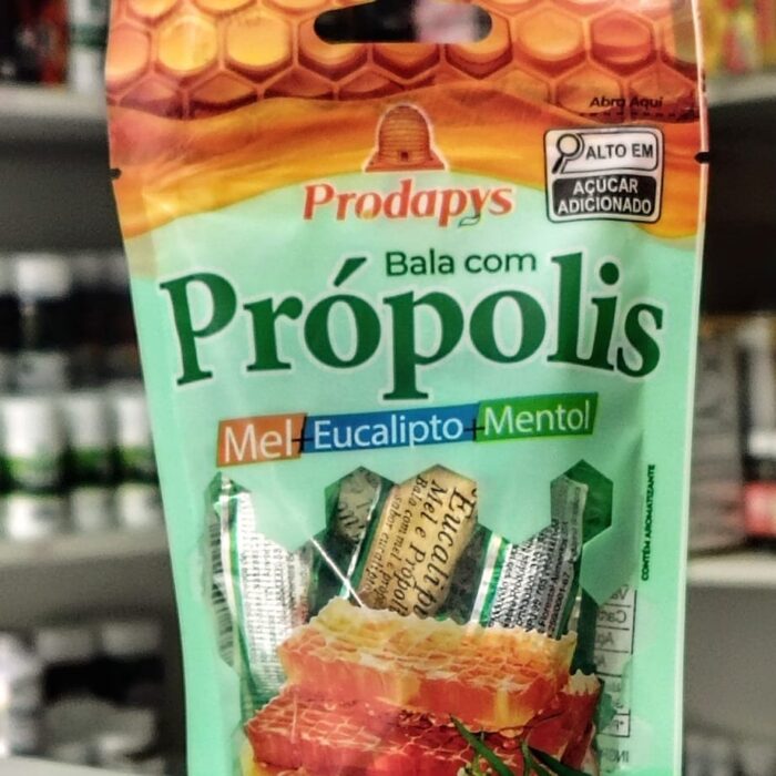 BALA COM PROPOLIS MEL,EUCALIPTO E MENTOL 50G PRODAPYS