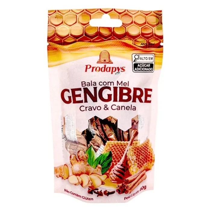 BALA COM MEL, GENGIBRE, CRAVO E CANELA 40G PRODAPYS