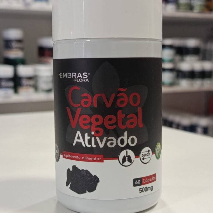 CARVÃO VEGETAL ATIVADO 500MG 60CPS EMBRAS FLORA