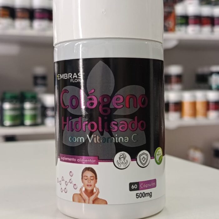 COLÁGENO HIDROLIZADO C/ VITAMINA C 500 MG 60 CPS EMBRAS FLORA