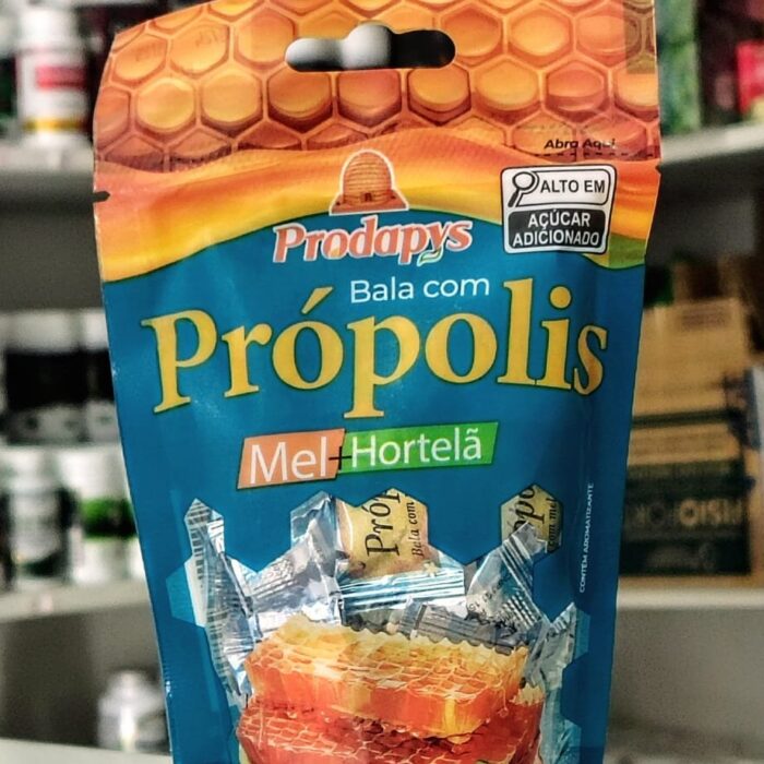BALA COM PRÓPOLIS MEL E HORTELÃ 60 GR PRODAPYS